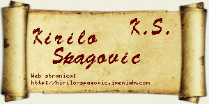Kirilo Špagović vizit kartica